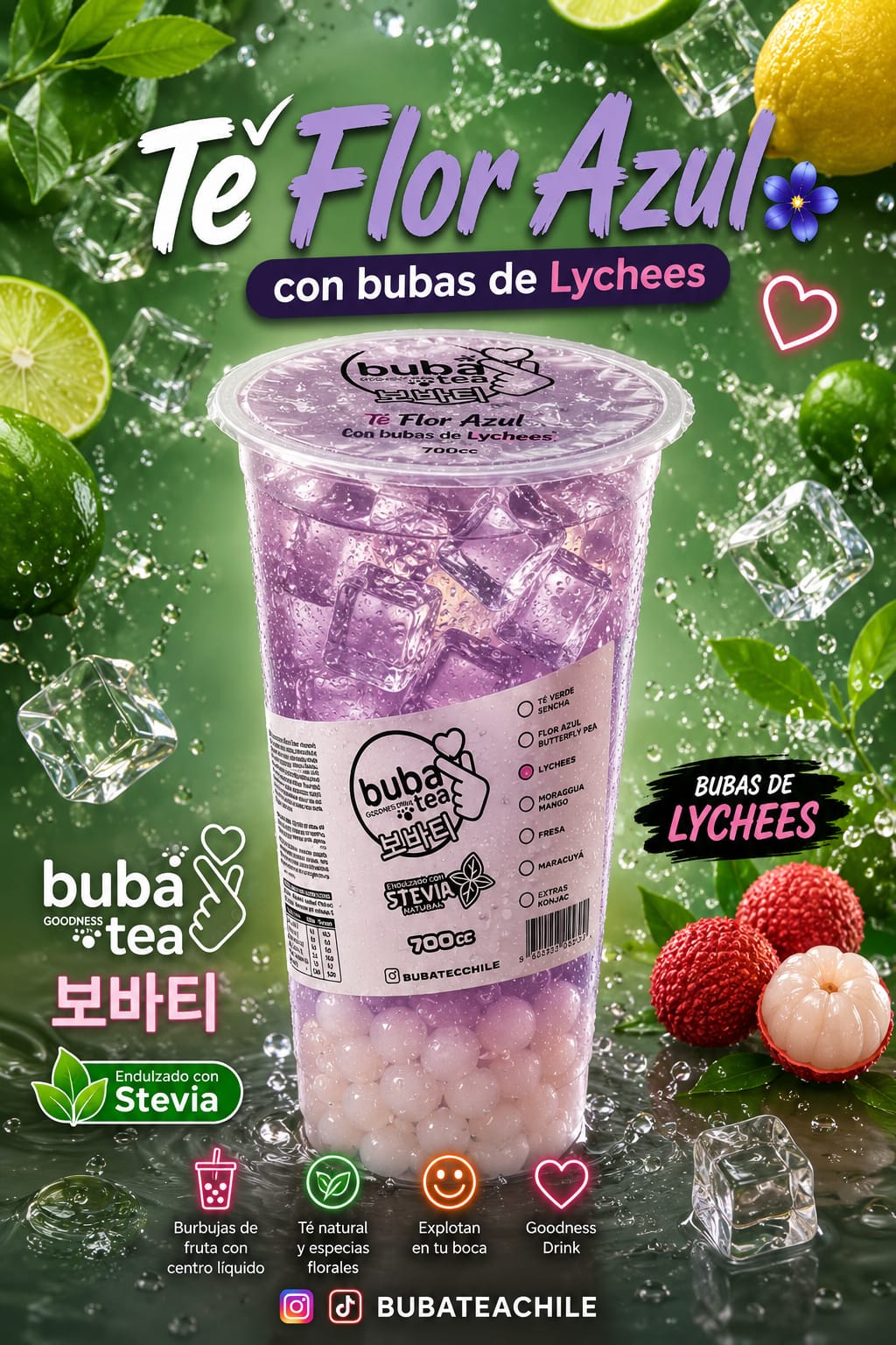 Buba Tea de flor azul y lychee