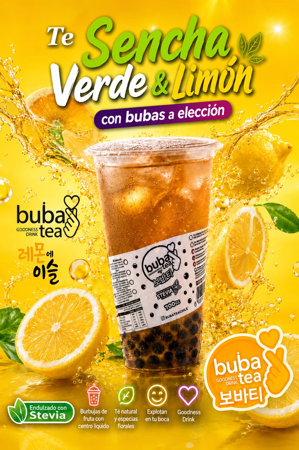 Buba Tea de sencha verde y limon