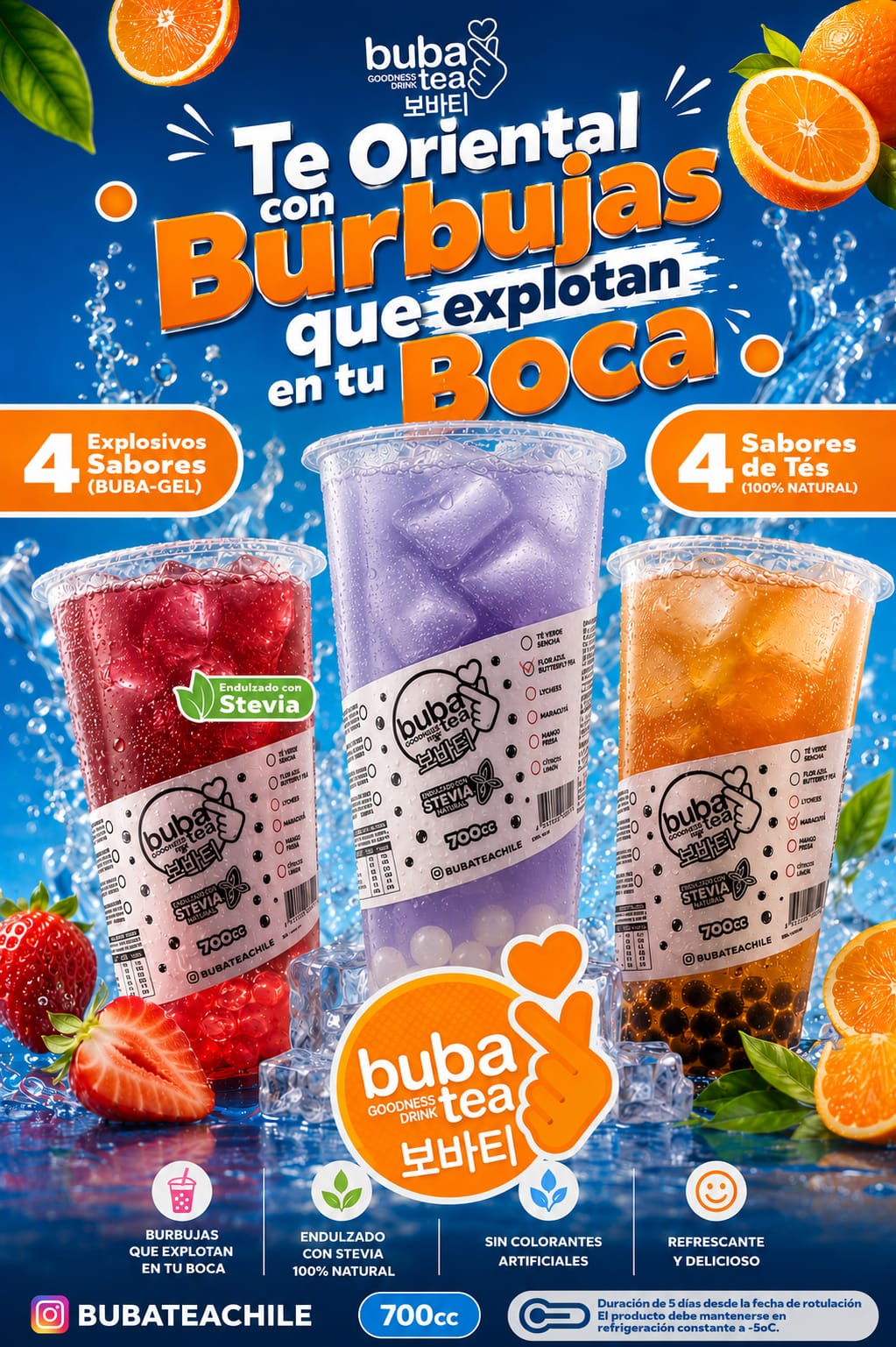 Seleccion de tes orientales Buba Tea con bubas de fruta
